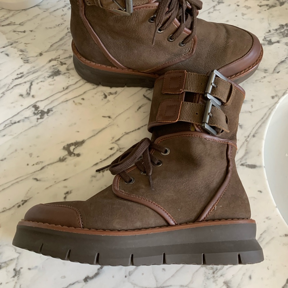 Geox Dark Brown Lace Up Boots